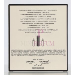 Chanel No 5 Geschenkset 2x Eau de Toilette Refill 20Ml/1x Eau de Toilette 20Ml- Twist and Spray - Purse Spray