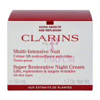 Clarins Super Restorative Night Cream Lifts Replenish & Target Wrinkles - All Skin Types 50ml